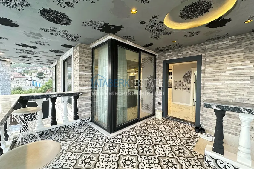 Purchase Luxury triplex villa with sea and fortress views in Alanya, Tepe district - suitable for obtaining citizenship 28 