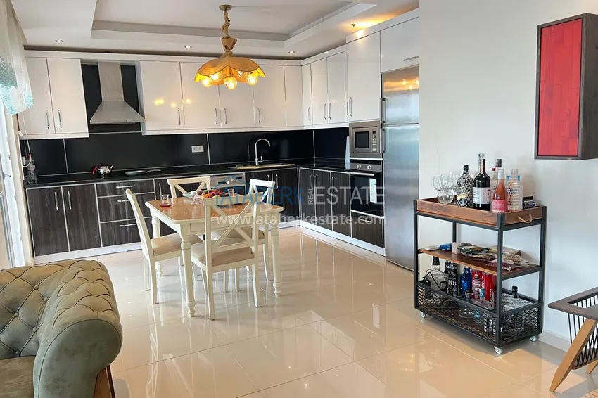Purchase 4+1 duplex with garden in Kargicak — furnished, in a luxury complex 12 
