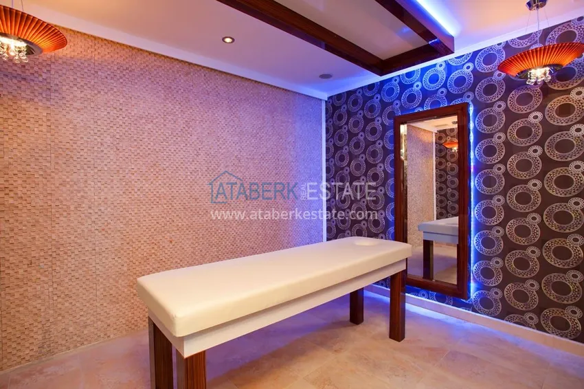 4+1 duplex with garden in Kargicak — furnished, in a luxury complex 21 
