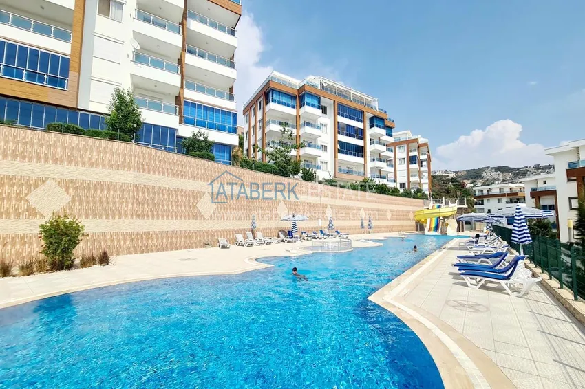 4+1 duplex with garden in Kargicak — furnished, in a luxury complex 6 