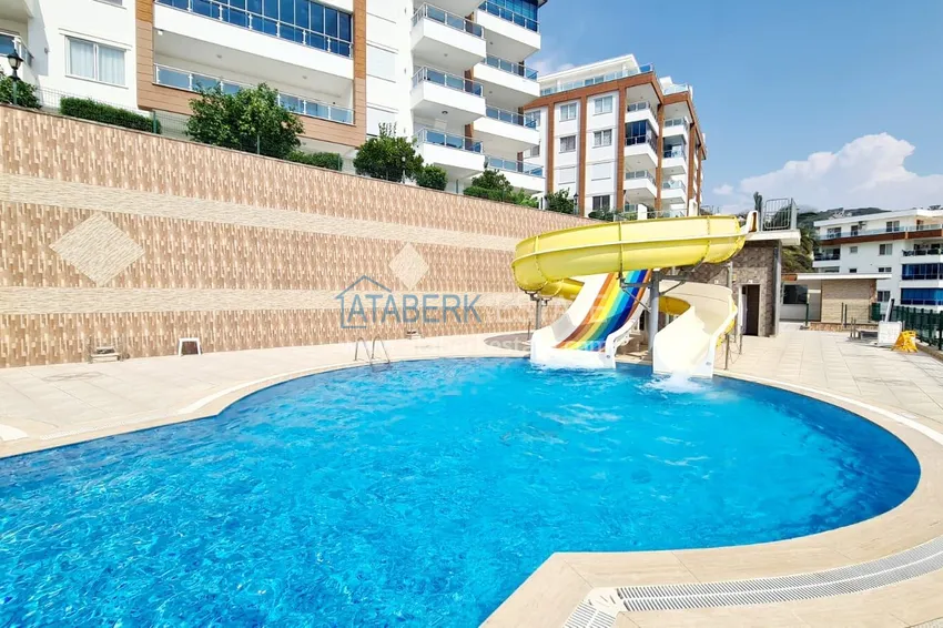 4+1 duplex with garden in Kargicak — furnished, in a luxury complex 7 