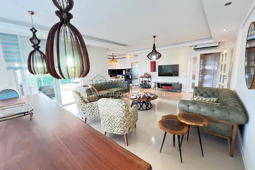 Purchase 4+1 duplex with garden in Kargicak — furnished, in a luxury complex 9 