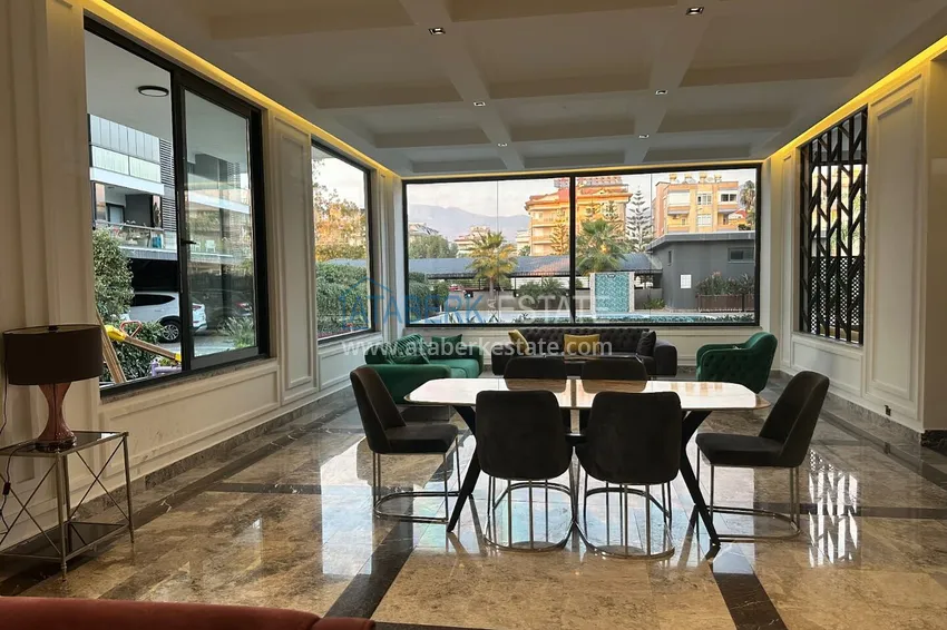 2+1 apartment in Alanya, Oba with sea view — first line, citizenship 13