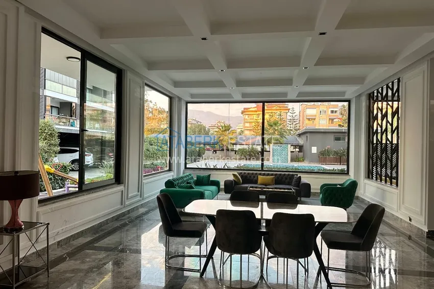 2+1 apartment in Alanya, Oba with sea view — first line, citizenship 14