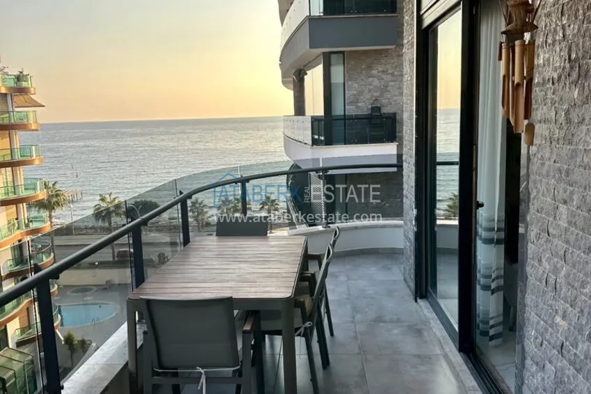 Purchase 2+1 apartment in Alanya, Oba with sea view — first line, citizenship 20