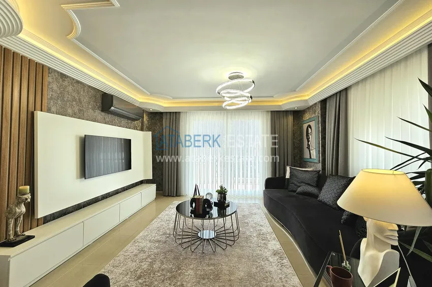 Purchase 3+1 penthouse duplex in Alanya, Oba district — designer interior, prestigious residence 10