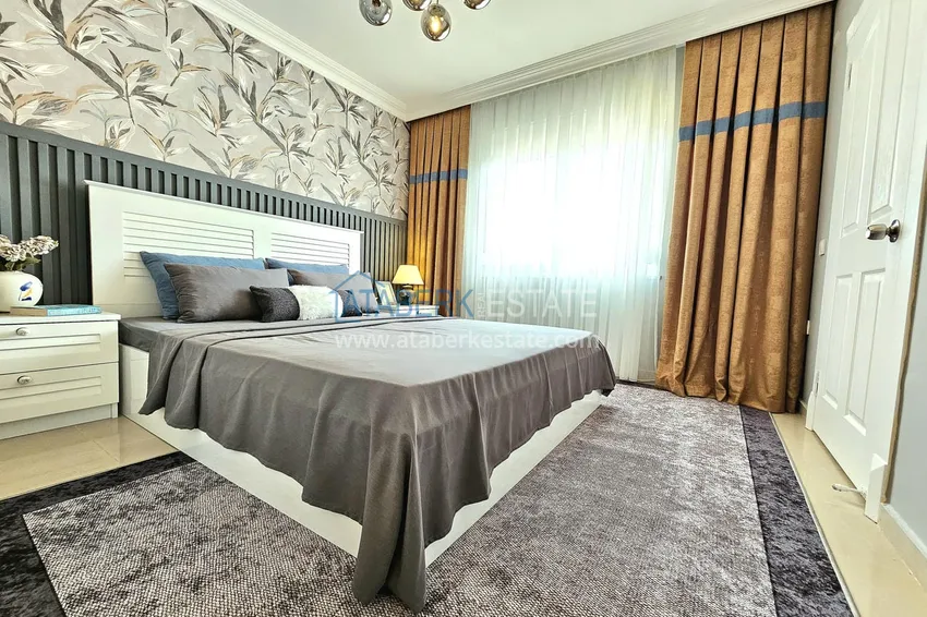 Purchase 3+1 penthouse duplex in Alanya, Oba district — designer interior, prestigious residence 12