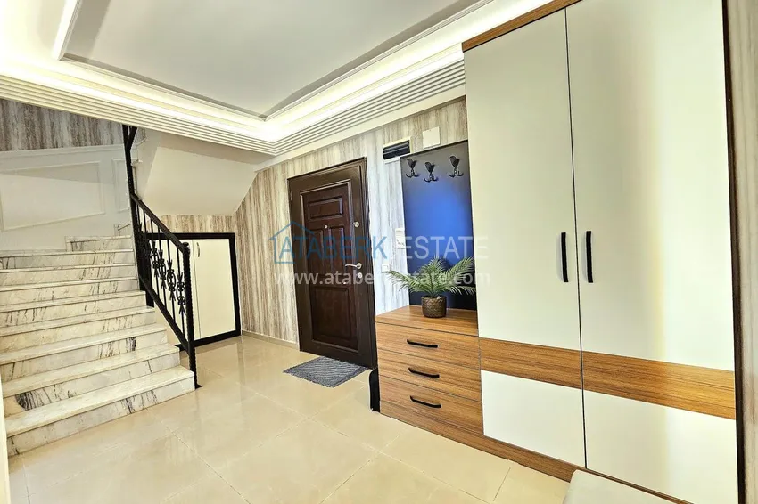 Purchase 3+1 penthouse duplex in Alanya, Oba district — designer interior, prestigious residence 1