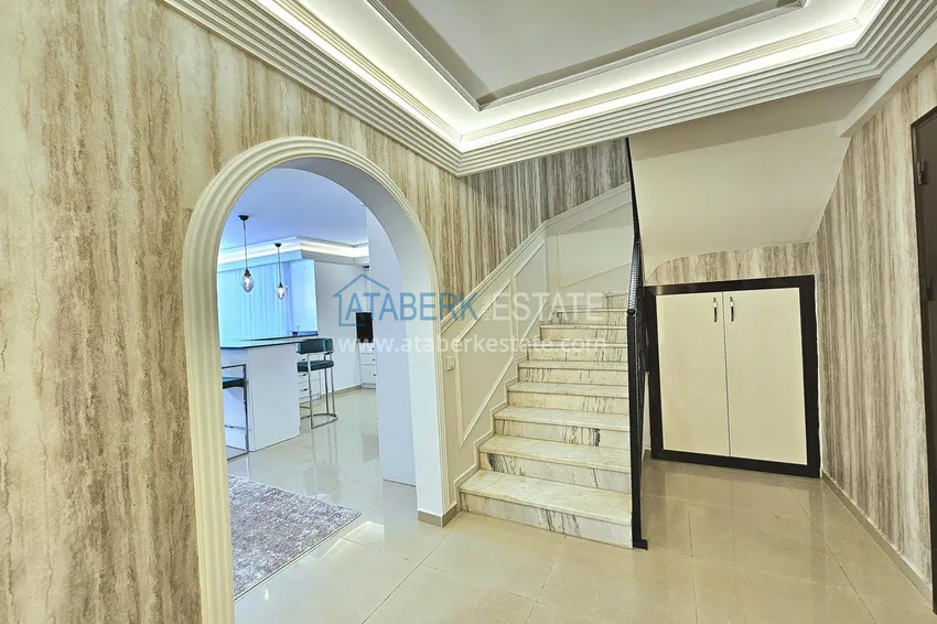 Purchase 3+1 penthouse duplex in Alanya, Oba district — designer interior, prestigious residence 2