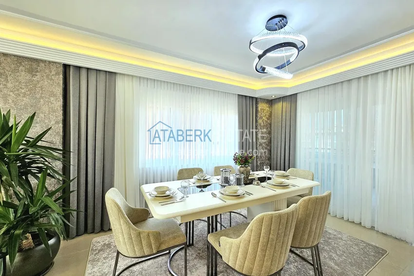 Purchase 3+1 penthouse duplex in Alanya, Oba district — designer interior, prestigious residence 7
