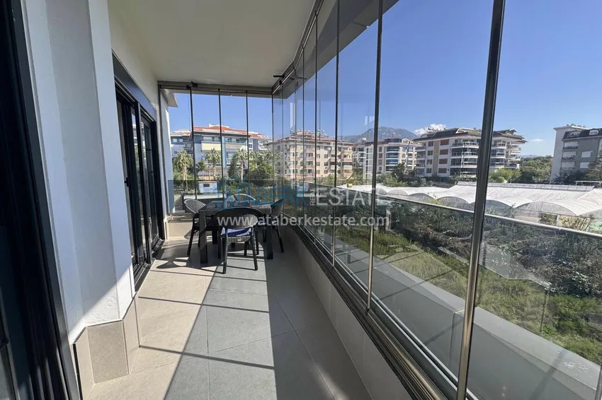 Purchase 1+1 furnished apartment in Alanya, Kestel - 150 m to the sea, glazed balcony 11