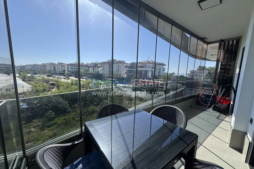 Purchase 1+1 furnished apartment in Alanya, Kestel - 150 m to the sea, glazed balcony 12