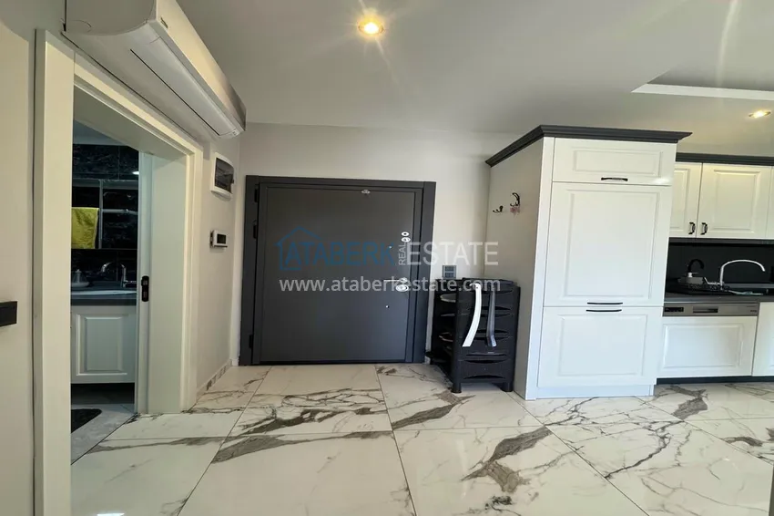 Purchase 1+1 furnished apartment in Alanya, Kestel - 150 m to the sea, glazed balcony 1