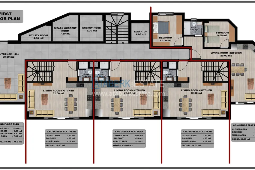 Buy cheap Garden duplex 2+1 in Tosmur with fine finishing 1