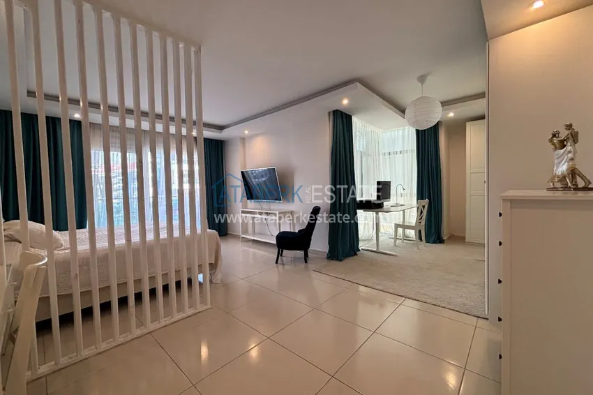 Purchase 3+1 duplex apartment with 80 m2 terrace and private sauna — Alanya, Kestel district, 300 m from the sea 15