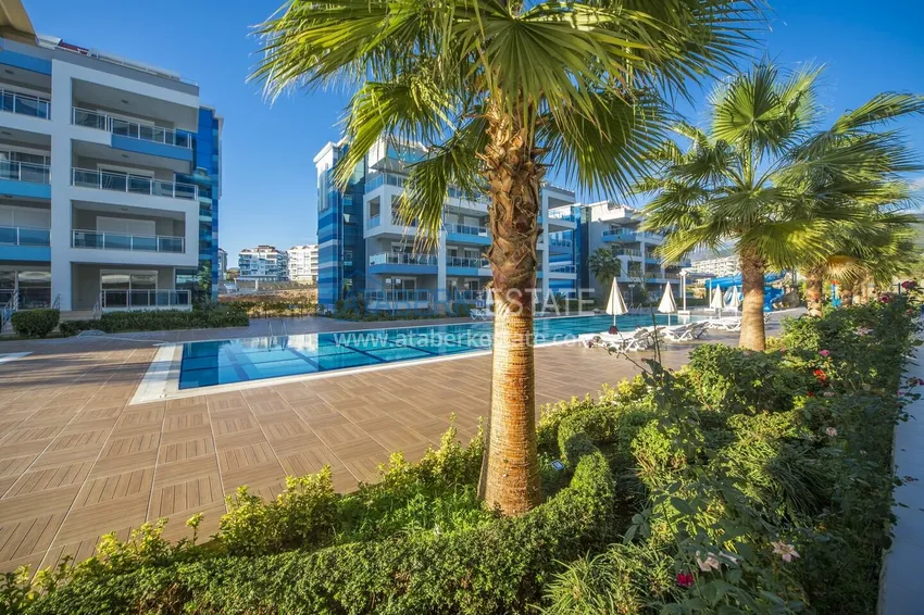 3+1 duplex apartment with 80 m2 terrace and private sauna — Alanya, Kestel district, 300 m from the sea 3
