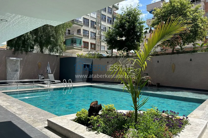 1+1 penthouse for short-term rent in the center of Alanya - furnished, 250 m to Keykubat Beach No. 43 6