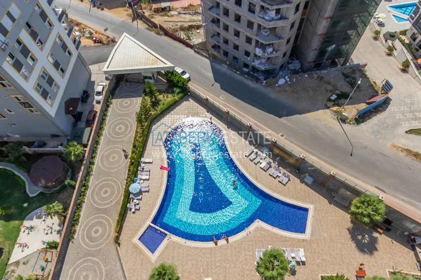 Turnkey 1+1 75 m² apartment with sea view in Mahmutlar 5