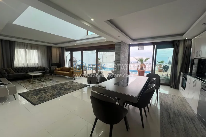 Purchase 3+1 villa in Kargicak with private pool, furniture and panoramic views 3
