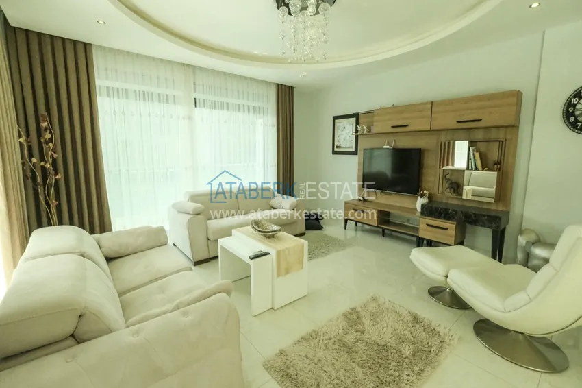 Purchase Garden duplex 3+1 in Kargicak with furniture - property under citizenship 2 