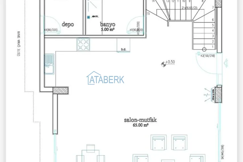 Buy cheap Elite 3+1 villa in Kargicak — two-level furnished in a cottage complex 1