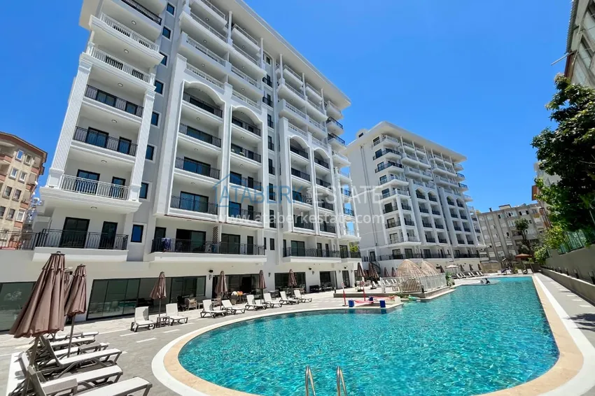 1+1 apartment with sea view in the center of Alanya — Cleopatra beach area 3 
