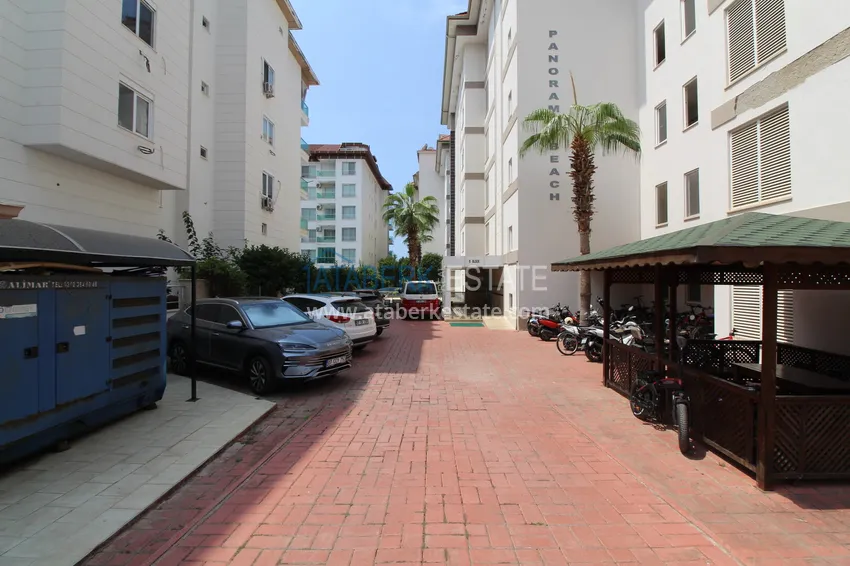 2+1 apartment on the first line in Kestel - garden duplex with furniture 13