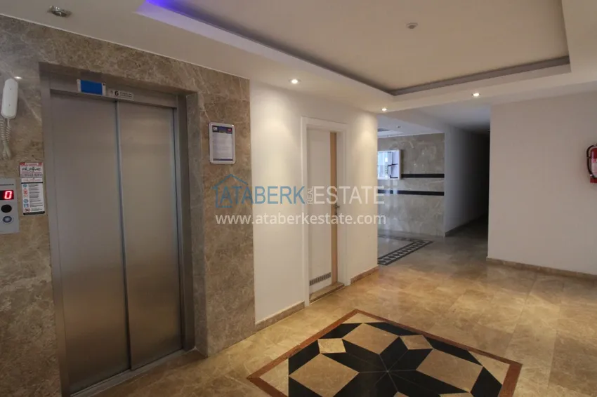 2+1 apartment on the first line in Kestel - garden duplex with furniture 15