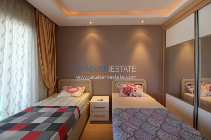 Purchase 2+1 apartment on the first line in Kestel - garden duplex with furniture 17