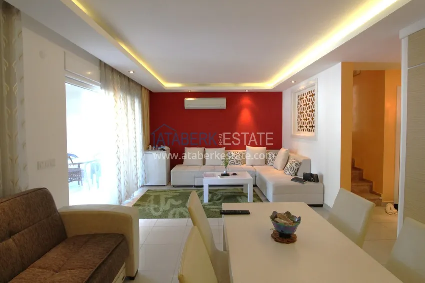 Purchase 2+1 apartment on the first line in Kestel - garden duplex with furniture 2