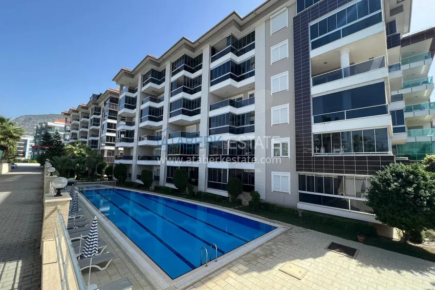 2+1 apartment on the first line in Kestel - garden duplex with furniture 4