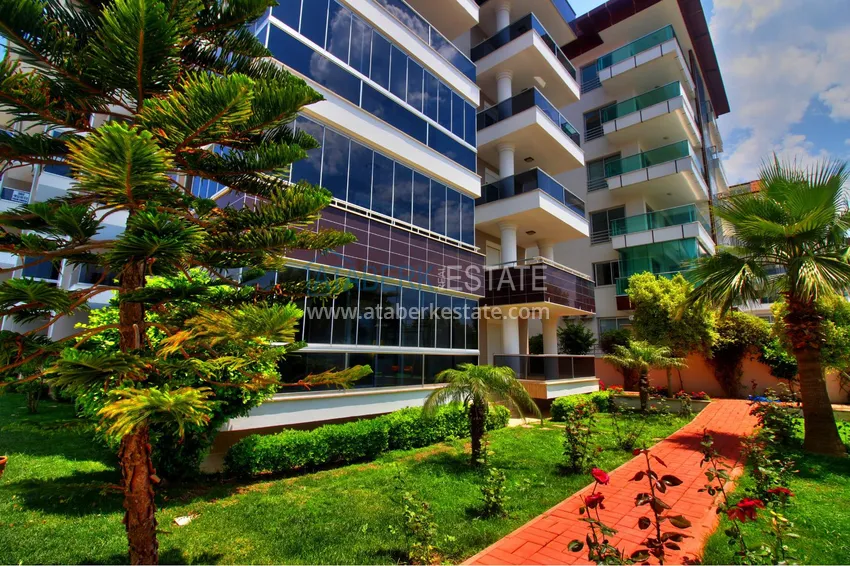 2+1 apartment on the first line in Kestel - garden duplex with furniture 6