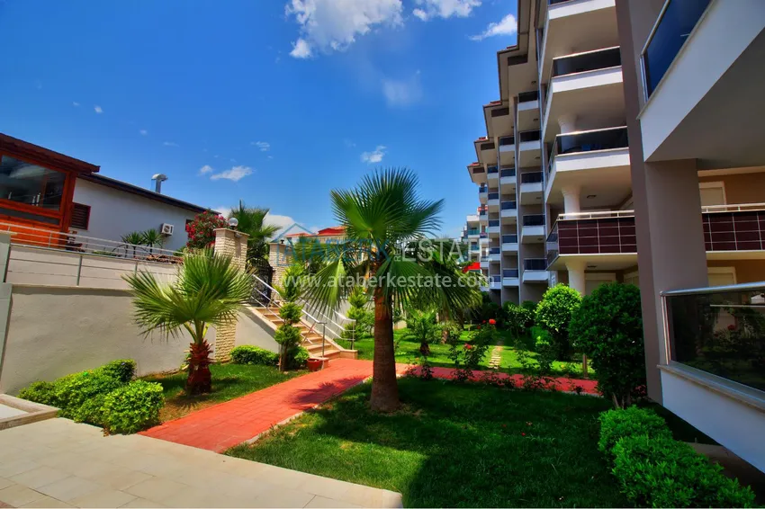 2+1 apartment on the first line in Kestel - garden duplex with furniture 7