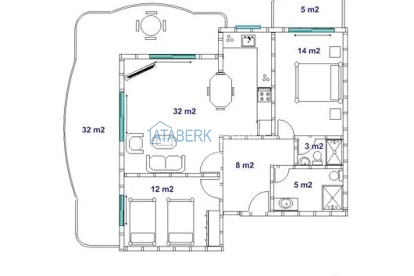 Buy cheap Furnished three bedroom apartment in Mahmutlar, Alanya - 400 meters to the sea 1