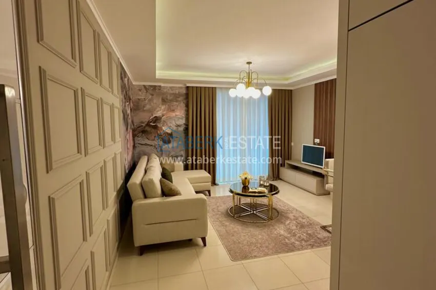 Purchase 1+1 apartment with furniture and sea view - Kestel district, first coastal 1