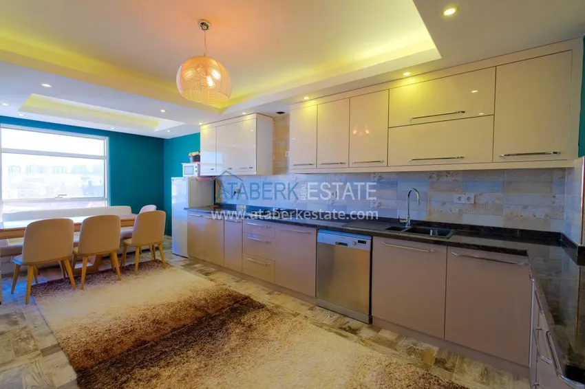 Purchase Two-level penthouse 5+2 in the Oba area — furnished, suitable for citizenship 16 
