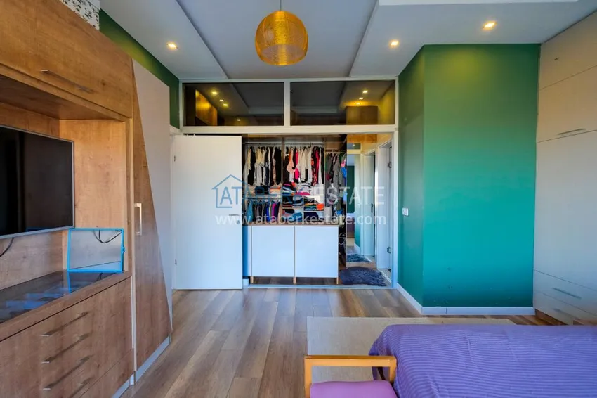 Purchase Two-level penthouse 5+2 in the Oba area — furnished, suitable for citizenship 26 