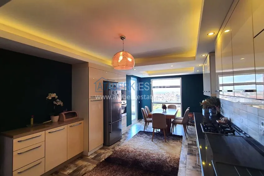 Purchase Two-level penthouse 5+2 in the Oba area — furnished, suitable for citizenship 5 