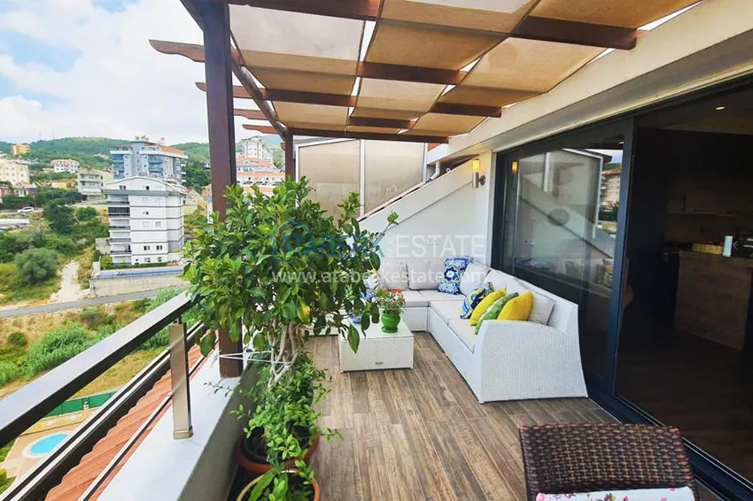 Purchase Two-level penthouse 5+2 in the Oba area — furnished, suitable for citizenship 6 