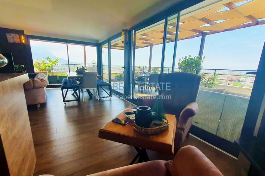 Purchase Two-level penthouse 5+2 in the Oba area — furnished, suitable for citizenship 8 