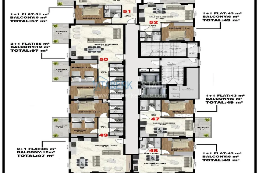 Buy cheap Modern residential complex in the center of Mahmutlar - real estate directly from the developer 9