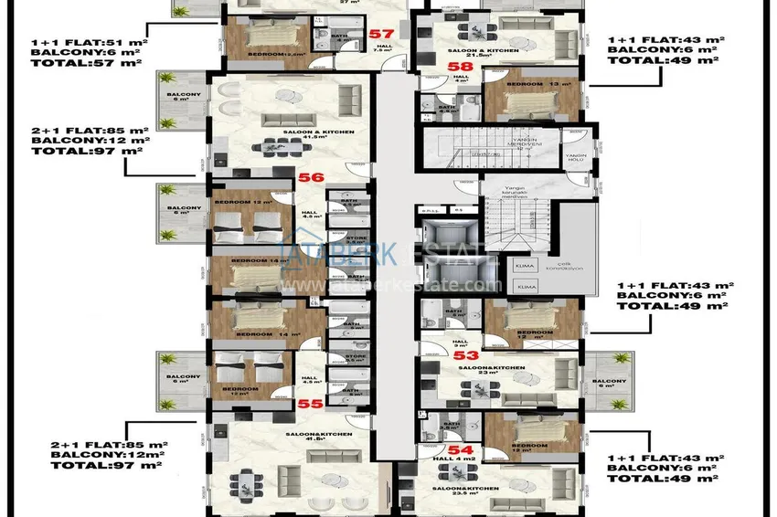 Buy cheap Modern residential complex in the center of Mahmutlar - real estate directly from the developer 10