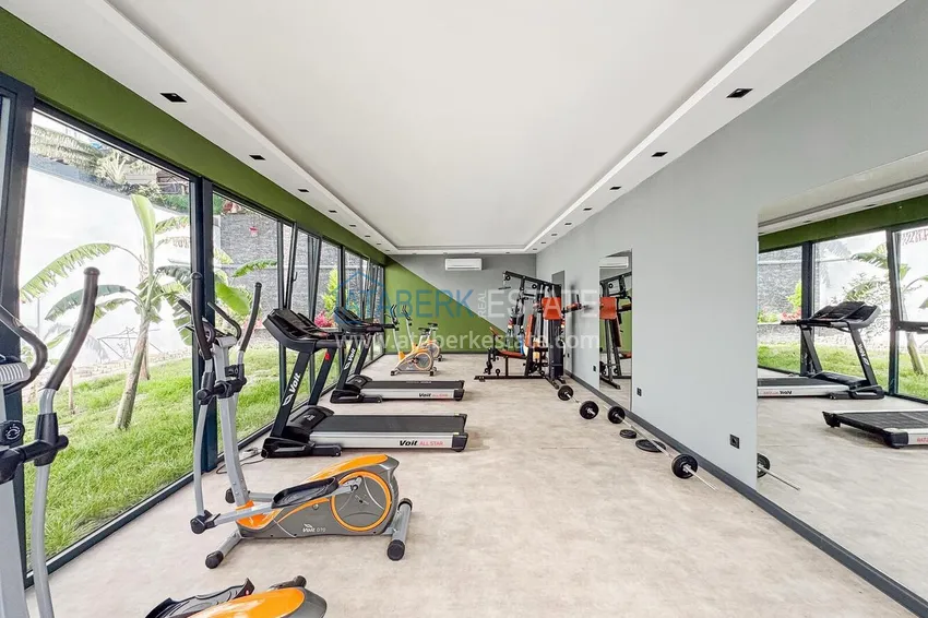 2+1 apartment with sea view in Kargicak on the beachfront  12 