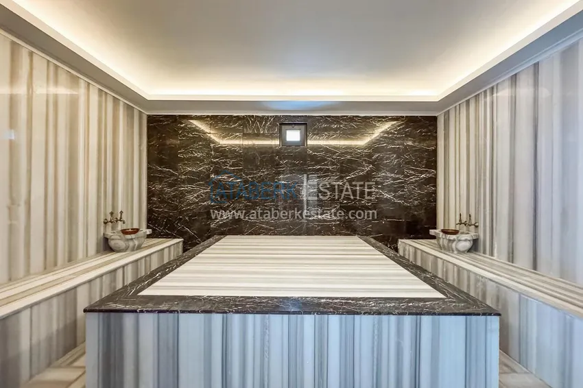2+1 apartment with sea view in Kargicak on the beachfront  14 