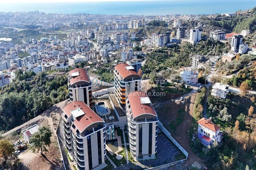 Finished 1+1 apartment in the Oba area - a residential complex on a hill 1