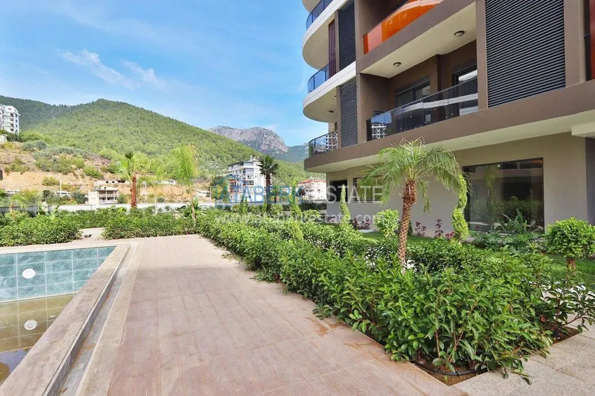 Finished 1+1 apartment in the Oba area - a residential complex on a hill 23