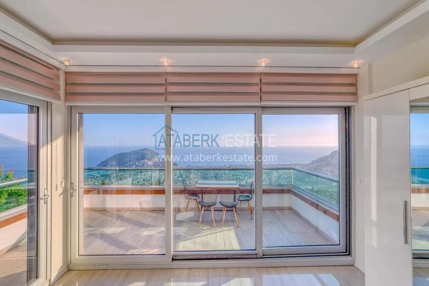 Purchase 5+1 triplex villa for citizenship and residence permit in Alanya, Bektash — furnished and with panoramic views 19