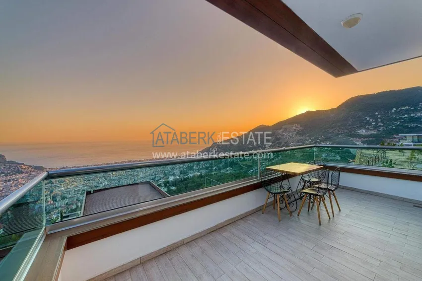 Purchase 5+1 triplex villa for citizenship and residence permit in Alanya, Bektash — furnished and with panoramic views 20