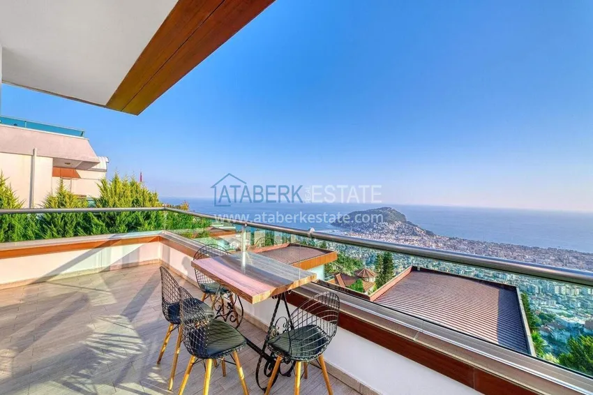 Purchase 5+1 triplex villa for citizenship and residence permit in Alanya, Bektash — furnished and with panoramic views 22