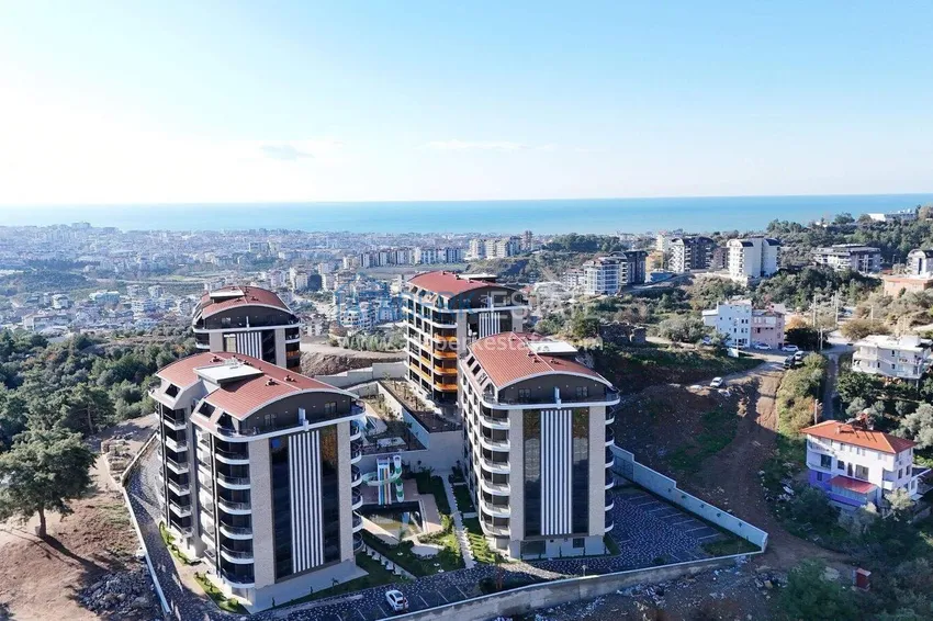 Finished 1+1 apartment in the Oba area - a residential complex on a hill 2